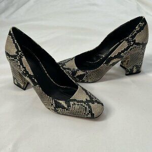 NWOB Via Spiga Snakeskin Block Heels